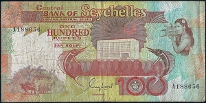 Seychelles N.D. (1989) 100 Rupees. Banknote