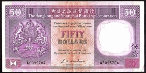 Hong Kong 1985 50 Dollars.

 Banknote