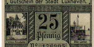 *NOTGELD*__25 Pfenning__pk# NL__Cuxhaven__31.12.1921 Banknote