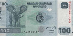 Congo 100 Franc 2007 Banknote