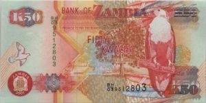 Zambia 50 Kwacha 2007 Banknote