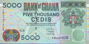  5000 Cedis Banknote