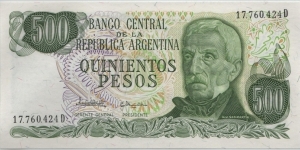 Argentina 500 Pesos Banknote