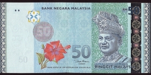 Malaysia 2007 50 Ringgit.

50 Years of Malayan Independence.

'AA' prefix type. Banknote