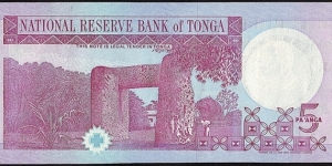 Banknote from Tonga