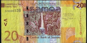 Western Samoa N.D. (2008) 20 Tala.

Replacement note. Banknote