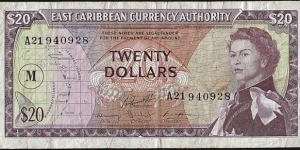 Montserrat N.D. 20 Dollars.

Montserrat is not listed here. Banknote