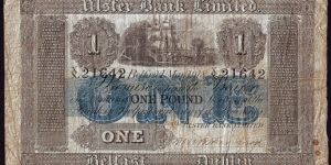 Ireland 1918 1 Pound. Banknote