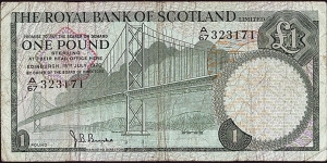 Scotland 1970 1 Pound. Banknote