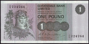 Scotland 1972 1 Pound. Banknote