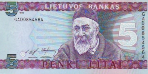  5  Litai Banknote