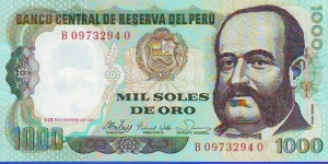  1000 Soles De Oro Banknote