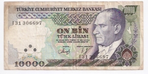 10000Liras Banknote