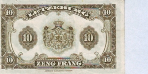 Banknote from Luxembourg