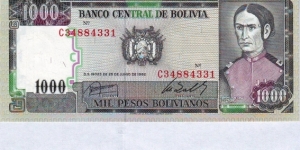  1000 Bolivanos Banknote