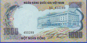  1000 Dong South Vietnam Banknote