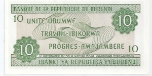 Banknote from Burundi