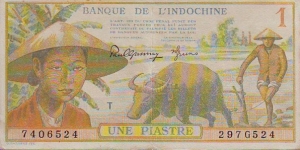  1 Piastre French Indo China Banknote