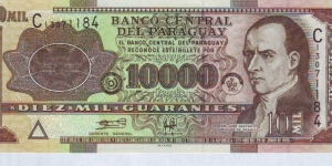  10000 Guaranies Banknote