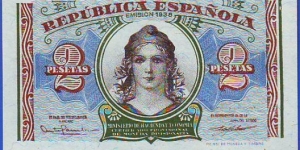  2 Pesetas Banknote