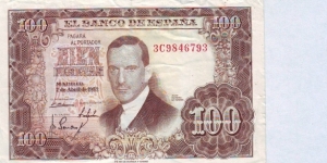  100 Pesetas Banknote