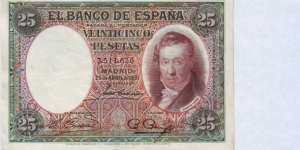  25 Pesetas Banknote