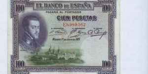  100 Pesetas Banknote