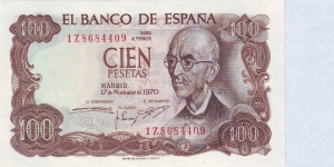  100 Pesetas Banknote