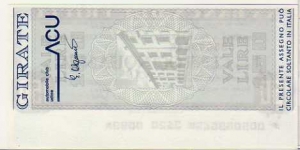 Banknote from Italy