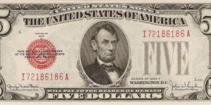 5 Dollars, Red Seal Banknote