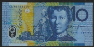 1993 $10 polymer note KE93 Last Prefix SCARCE in UNC Banknote