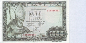  1000 Pesetas Banknote