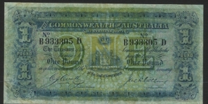 1918 One Pound Note RARE Banknote