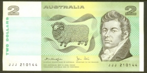 1979 $2 note JJJ solid prefix Banknote