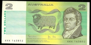 1983 $2 note KKK solid prefix Banknote