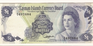 Introduced in 1972, the Cayman Islands dollar has been pegged to the United States dollar at 1 Cayman Islands dollar = 1.2 U.S. dollars since 1 April 1974.
 Banknote