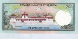 Banknote from Bhutan