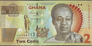 Ghana 2010 2 Cedis.

Centenary of the birth of Kwame Nkrumah (1909-72). Banknote