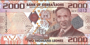 Sierra Leone 2010 2,000 Leones. Banknote