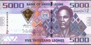 Sierra Leone 2010 5,000 Leones. Banknote