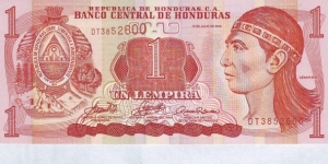  1 Lempira Banknote