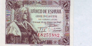  1 Peseta Banknote