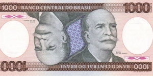 Brazil P201d (1000 cruzeiros ND 1986) Banknote