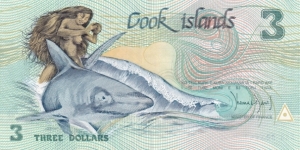 Cook Islands P3a (3 dollars ND 1987) Banknote