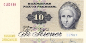 Denmark P48c (10 kroner 1978) Banknote