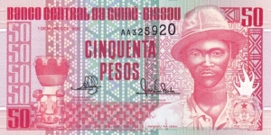 Guinea-Bissau P10 (50 pesos 1/3-1990) Banknote