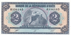 Haiti P254 (2 gourdes 1990) Banknote