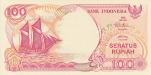 Indonesia P127e (100 rupiah 1996) Banknote