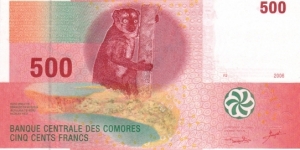 Comoros P15 (500 francs 2006) Banknote