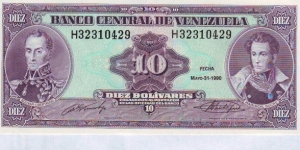  10 Bolivares Banknote